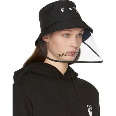 Shop Off-white Black Mask Bucket Hat In Black Blac