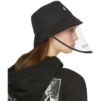 Shop Off-white Black Mask Bucket Hat In Black Blac