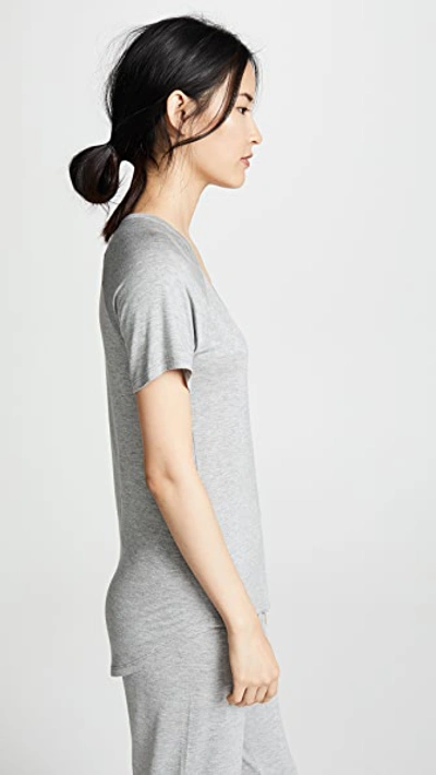 Shop Pj Salvage V Neck Tee In Heather Grey