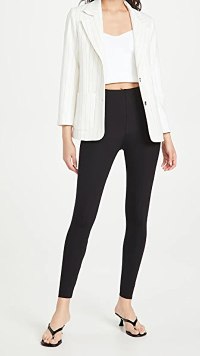 Commando Black Velvet Leggings In Black