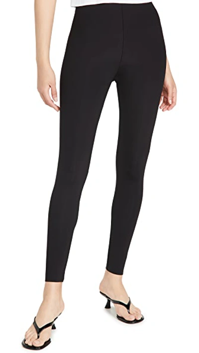 Commando Black Velvet Leggings In Black