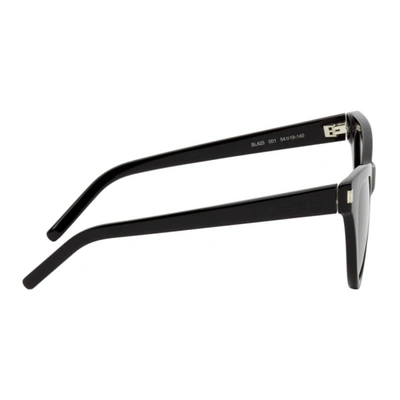 Shop Saint Laurent Black Sl 425 Cat Eye Sunglasses In 001 Black