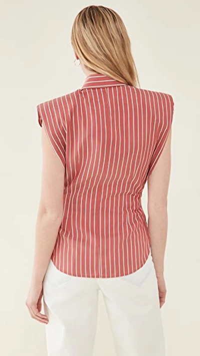 Shop Isabel Marant Enza Blouse In Red