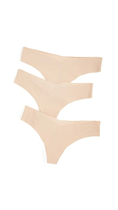 Commando Classic Thong 3-pack Beige In Beige