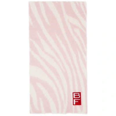 Shop By Far Pink Alpaca Zebra Scarf In Cf Candy Floss