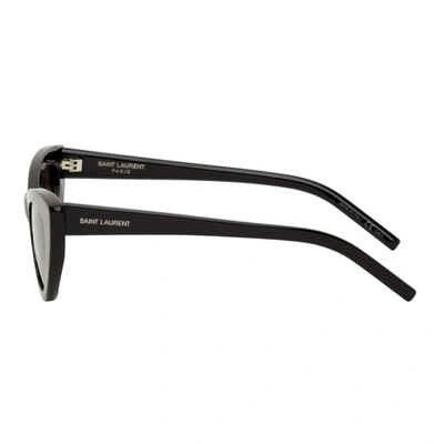 Shop Saint Laurent Black Sl 213 Lily Sunglasses In 001