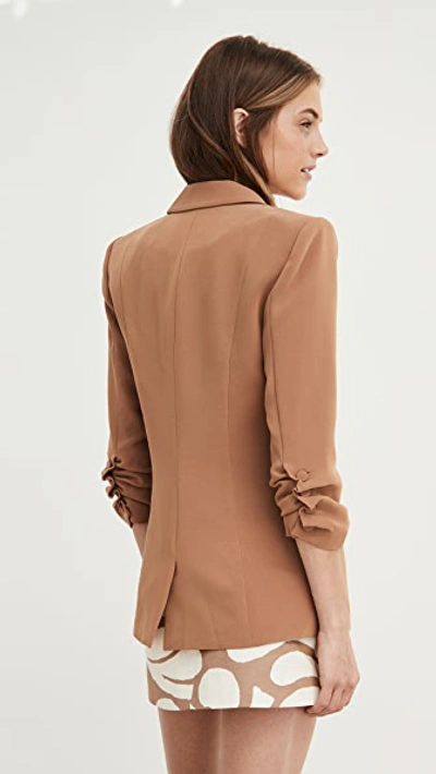 Shop Cinq À Sept Crepe Khloe Blazer In Cinnamon