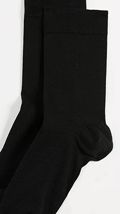 Shop Wolford Cotton Socks In Black