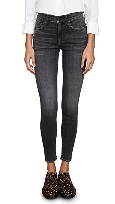 Shop Edwin Pixie Mid Rise Skinny Jeans In Black Orchid