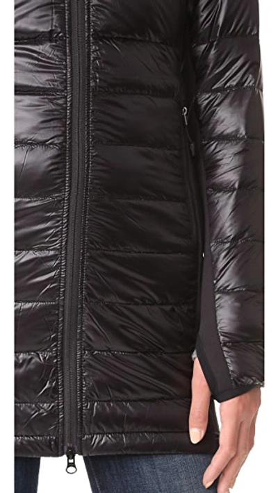 Shop Canada Goose Hybridge Lite Long Coat Black