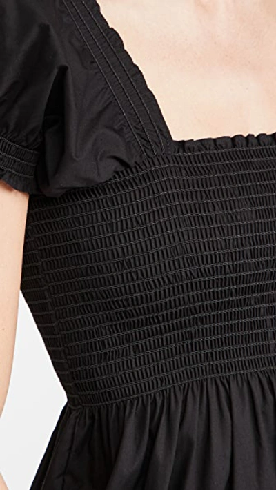 Opt Square Neck Smocked Maxi Dress In Black