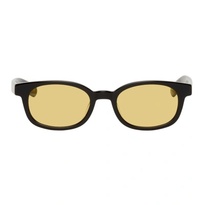 Shop Flatlist Eyewear Black 'le Bucheron' Sunglasses In Solid Black / Solid