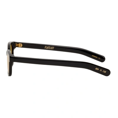 Shop Flatlist Eyewear Black 'le Bucheron' Sunglasses In Solid Black / Solid