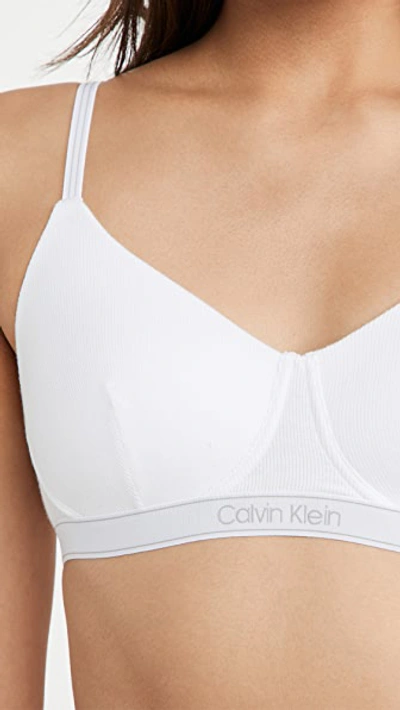 Shop Calvin Klein Underwear Pure Lightly Lined Bralette In White 110