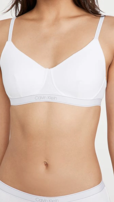 Shop Calvin Klein Underwear Pure Lightly Lined Bralette In White 110