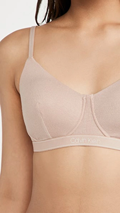 Shop Calvin Klein Underwear Pure Lightly Lined Bralette In Cedar