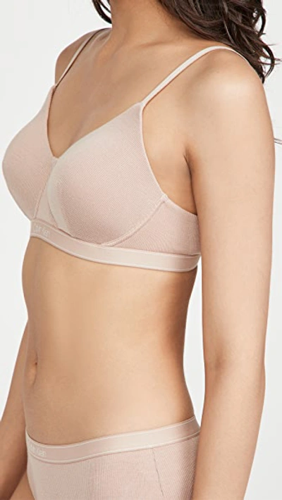 Shop Calvin Klein Underwear Pure Lightly Lined Bralette In Cedar