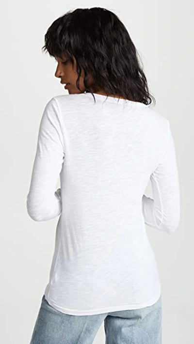 Shop Velvet Lizzie Long Sleeve Tee White