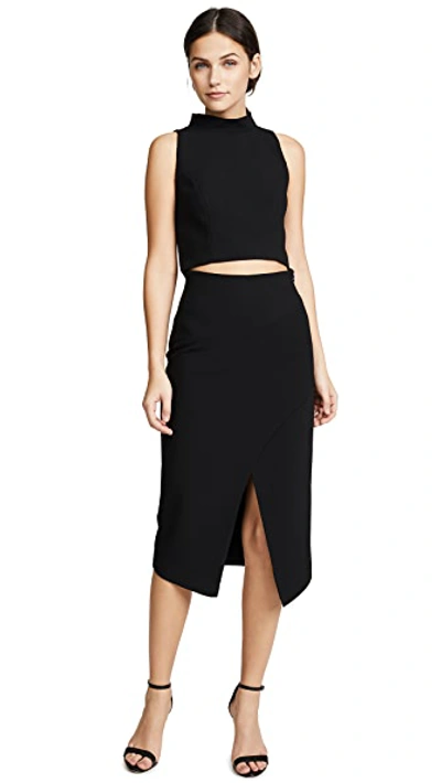Black Halo Juma Two Piece Sleeveless Sheath Dress In Black