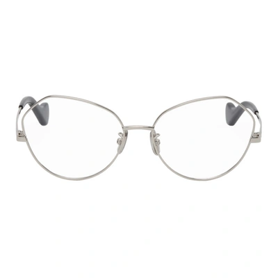 Shop Loewe Silver Cat-eye Glasses In 016 Silver