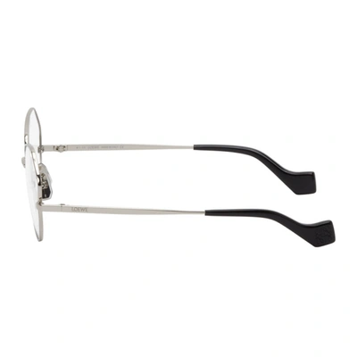 Shop Loewe Silver Cat-eye Glasses In 016 Silver