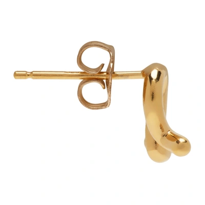 Shop Agmes Gold Small Twist Stud Earrings