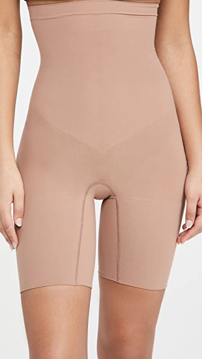 Shop Spanx Higher Power Shorts Cafe Au Lait