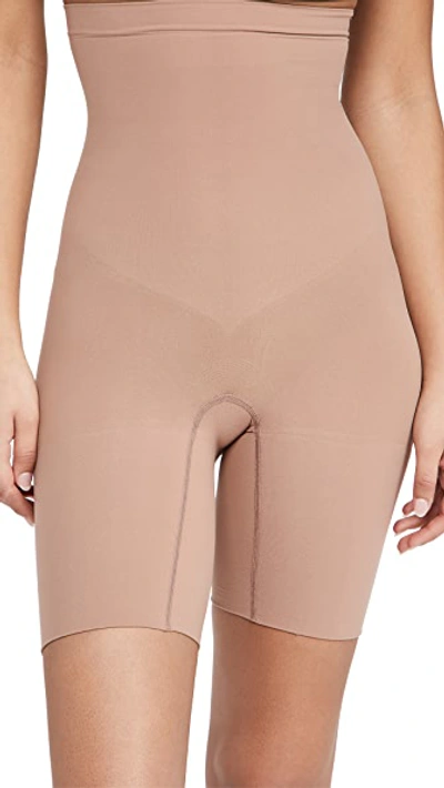 Shop Spanx Higher Power Shorts Cafe Au Lait