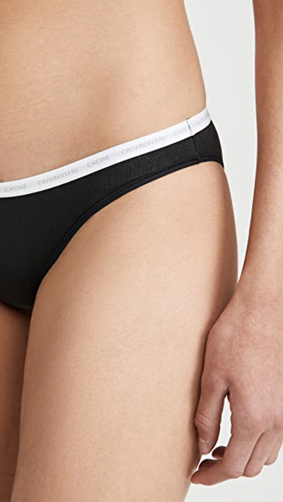 Shop Calvin Klein Underwear One Cotton Singles Bikini Panties Black
