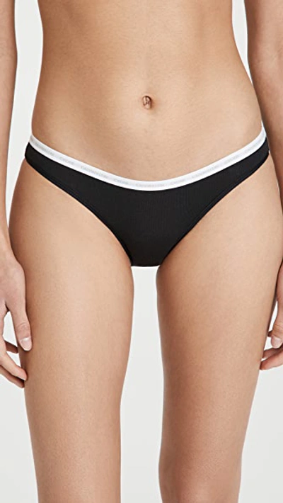 Shop Calvin Klein Underwear One Cotton Singles Bikini Panties Black