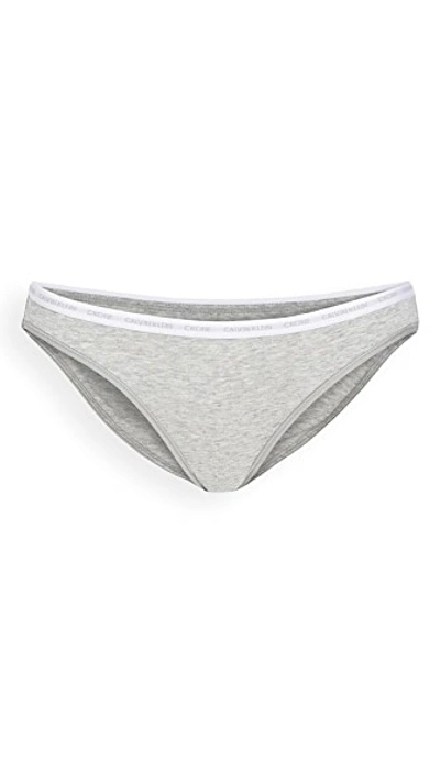 Shop Calvin Klein Underwear One Cotton Singles Bikini Panties Heather Grey