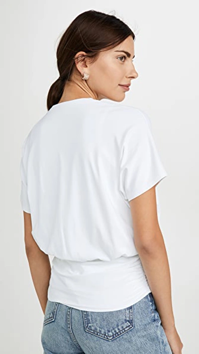 Susana Monaco Twist Front Dolman Sleeve Crop Top In Sugar