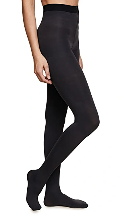 Shop Spanx Reversible Tights In Black/charcoal