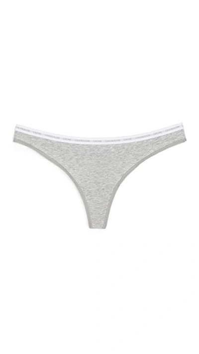 Shop Calvin Klein Underwear One Cotton Singles Thong Heather Grey
