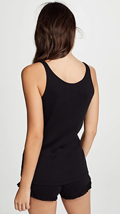 Skin Raisa Sleeveless Pima Cotton T-shirt In Black