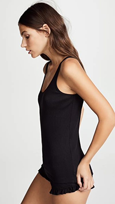 Skin Raisa Sleeveless Pima Cotton T-shirt In Black