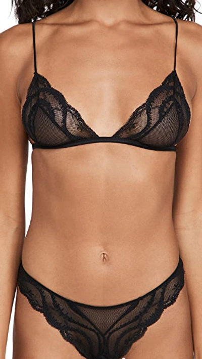 Kiki De Montparnasse Black Lace Soft Leche Moi Bra In Black
