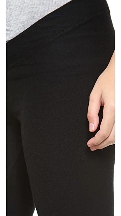 Shop Plush Fleece Maternity Leggings In Black