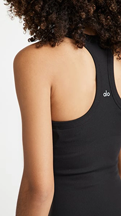 Shop Alo Yoga Rib Support Tank In Black