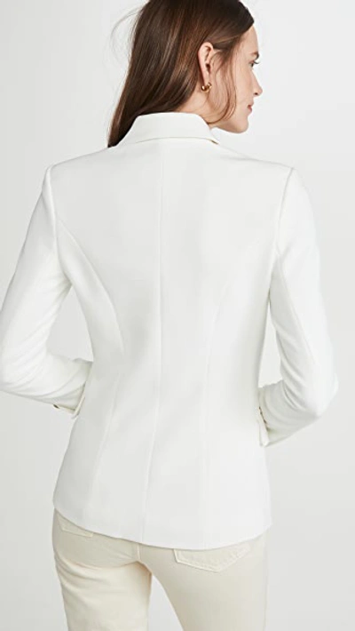 Shop L Agence Kenzie Double Breasted Blazer Ivory