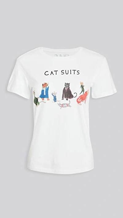 Shop Unfortunate Portrait Cat Suits Tee In White