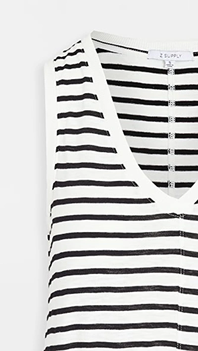 Shop Z Supply Reverie Stripe Dress Black/desert White