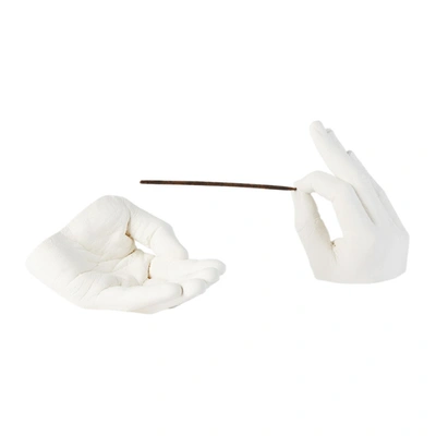 Shop Curves By Sean Brown White Casted Hands Incense Holder