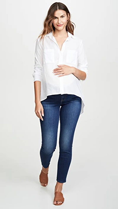 Shop 7 For All Mankind The Ankle Skinny Maternity Jeans B(air) Duchess