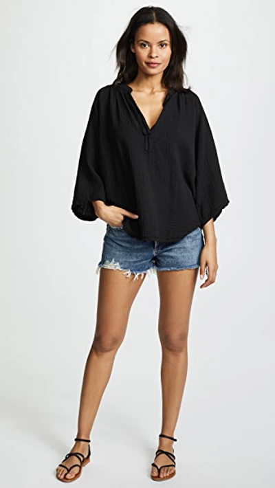 Shop 9seed Marrakesh Dashiki Coverup Black