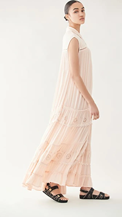 Shop Free People Pretty Cozy Maxi Dress In Ecru