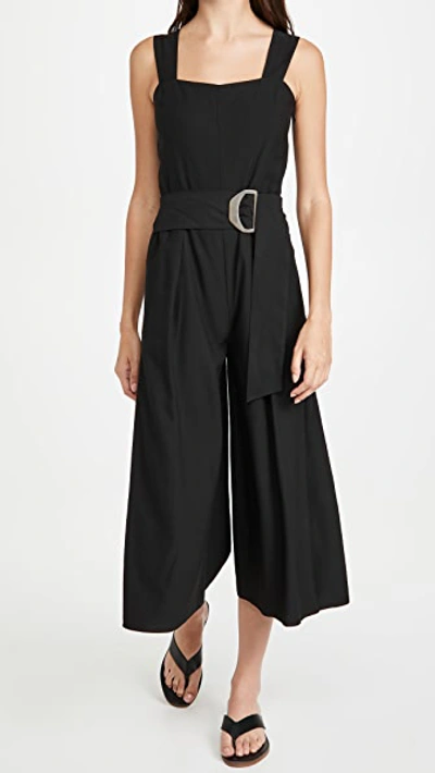 Shop Vince Belted Jumpsuit In Black