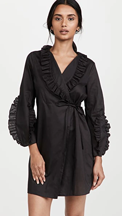 Shop Rebecca Taylor Pleated Wrap Dress