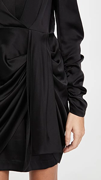 Shop Zimmermann Silk Drape Dress Black