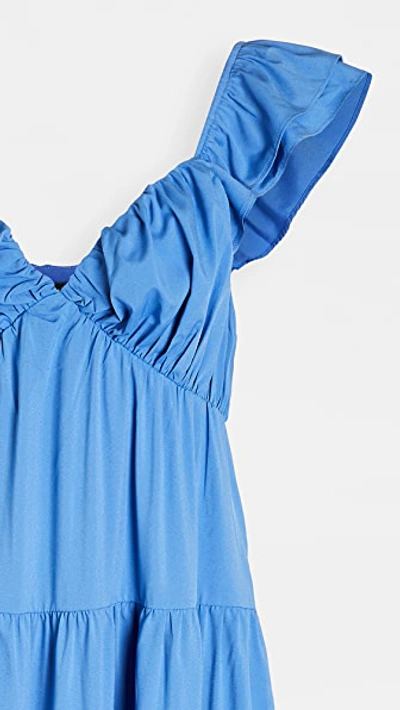 Shop English Factory Ruffle Sleeve Maxi Dress Blue